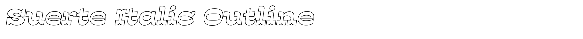 Suerte Italic Outline image